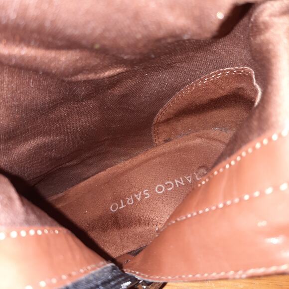 Franco Sarto Womens Two Tone Zip Sides Leather Upper Riding Boots Size 8M - Picture 7 of 9